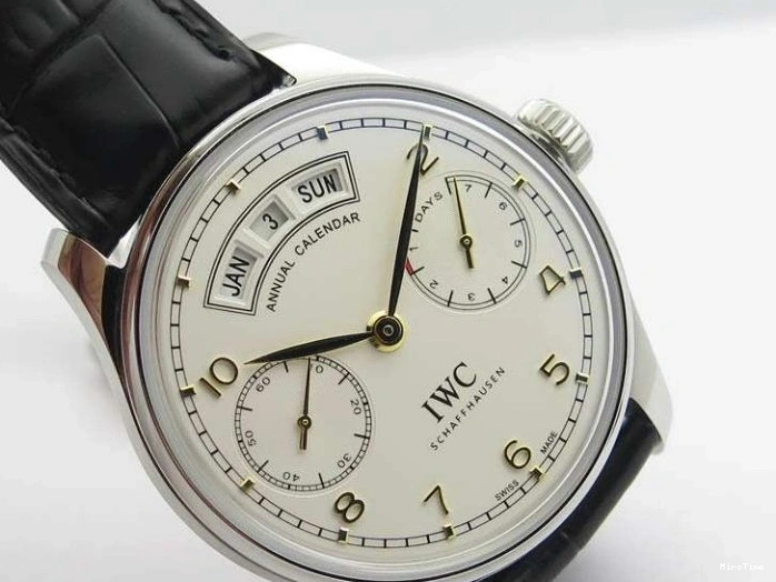MIROTIME 0513 Portuguese Real PR Real Annual Calendar IW5035 YLF 1:1 Best Edition White Dial On Leather Strap A Refined 7243